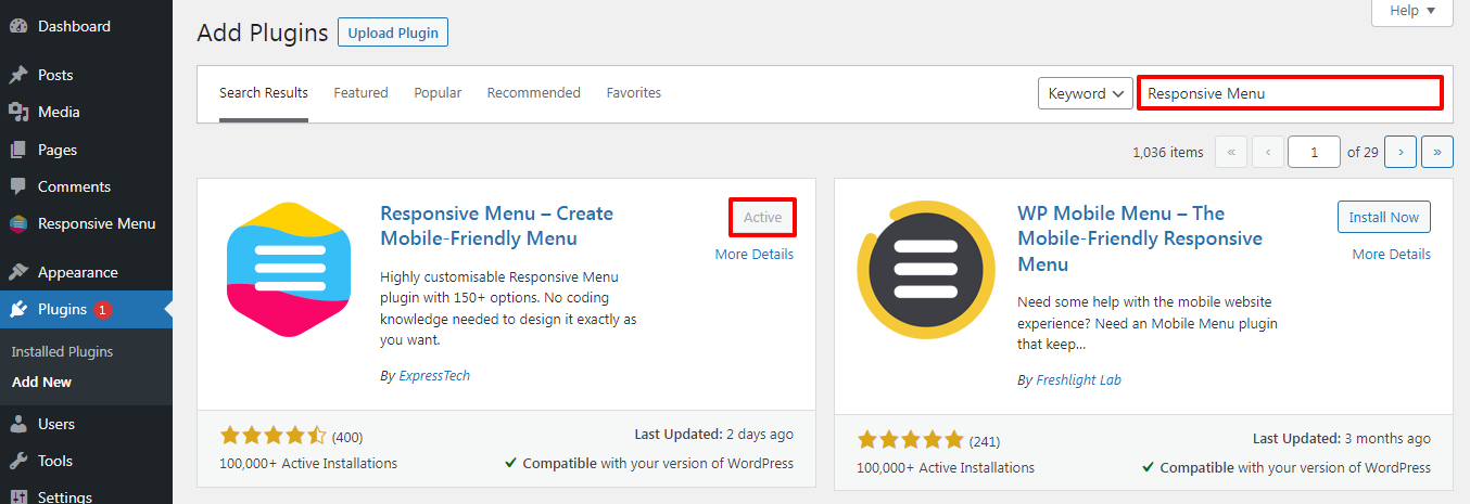 How to Setup WordPress Menu - The Ultimate Guide - Installing Responsive Menu Plugin