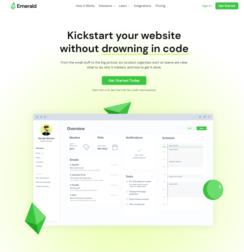 10 best webflow saas templates Emeraldkit