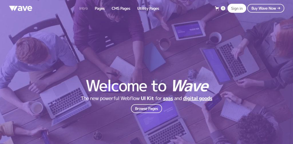 10 best webflow saas templates Wave