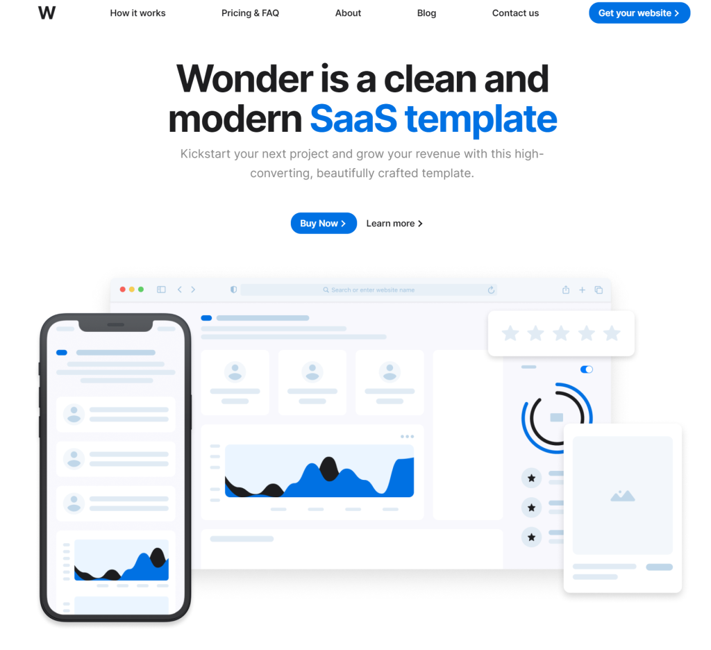 10 best webflow saas templates Wonder