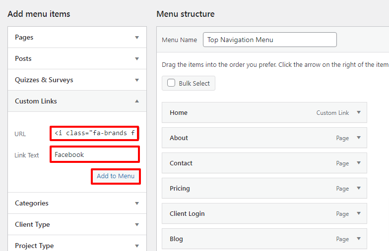 How to Add Social Media Icons to WordPress Menus - Social Media Icons