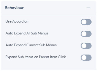 Menu Styling - Behaviour