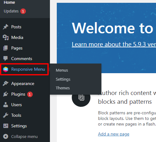 How to Open the Header Button in Another Window - Install and Activate Responsive Menu Plugin 