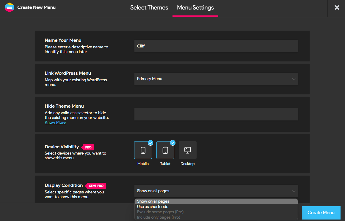 How to Work with Split Menus in Responsive Menu Plugin?