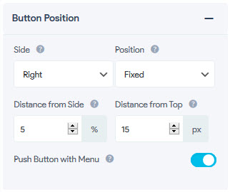 Toggle Button - Button Position